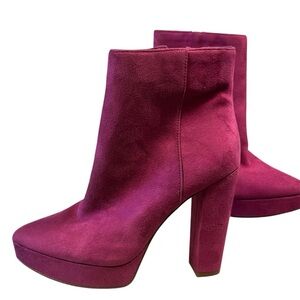 Jessica Simpson Women's Selmie Side Zip Almond Toe Boots,size 6, NWOT, pink